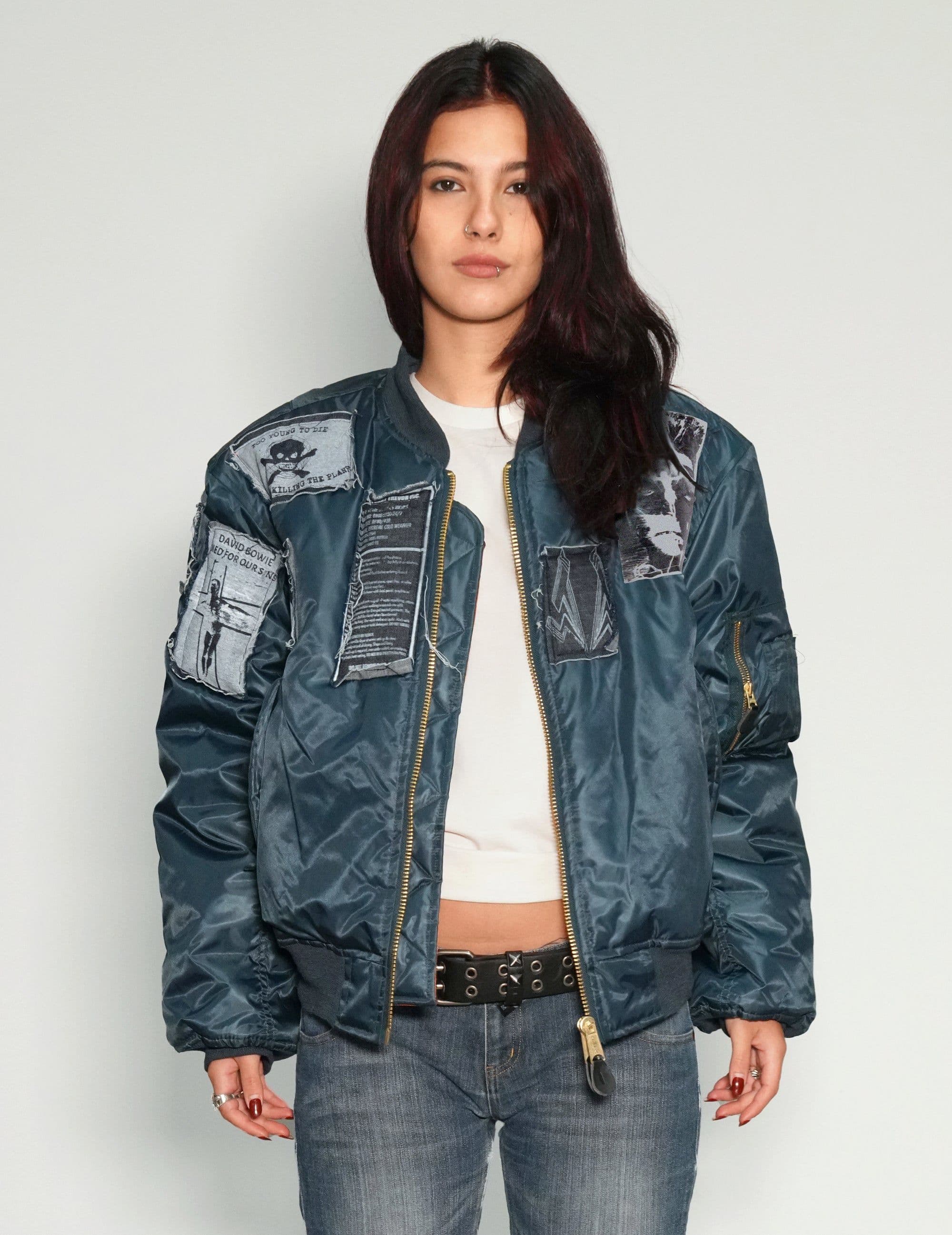 Stuart Trevor MA-1 Patched Bomber in navy